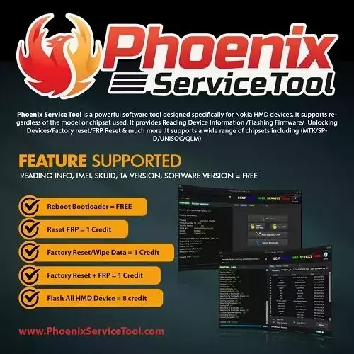 20 credits Phoenix Service Tool